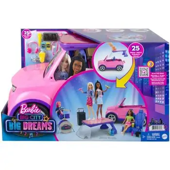 Barbie Big City, Big Dreams Transforming Vehicle Playset ბარბის მანქანა თოჯინით, 7 image