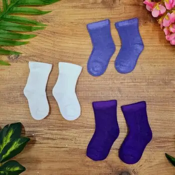 Baby Socks Cotton Blue And White საბავშვო წინდები