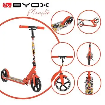 Byox Scooter Monster Red სკუტერი (სამაკატი)