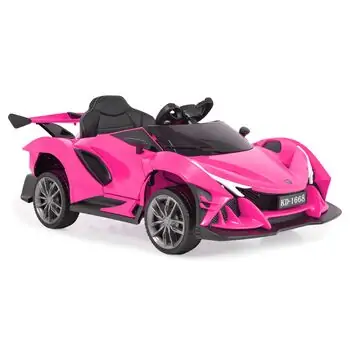 Moni Bo Car Flash Pink ელექტრო მანქანა კაუჩუკის საბურავებით და ტყავის სავარძლით