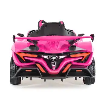 Moni Bo Car Flash Pink ელექტრო მანქანა კაუჩუკის საბურავებით და ტყავის სავარძლით, 5 image