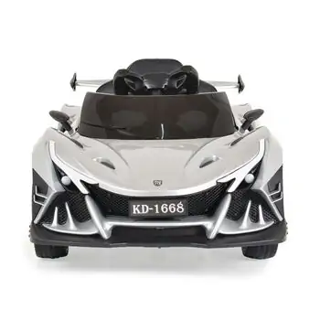Moni Bo Car Flash Silver ელექტრო მანქანა კაუჩუკის საბურავებით და ტყავის სავარძლით, 3 image