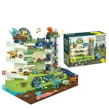 Dinosaur 4 Car Park Building Track Set - სათამაშო პარკინგი, 2 image