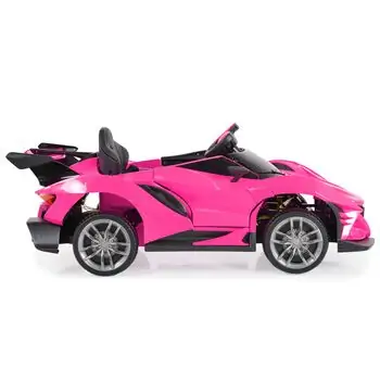 Moni Bo Car Flash Pink ელექტრო მანქანა კაუჩუკის საბურავებით და ტყავის სავარძლით, 8 image