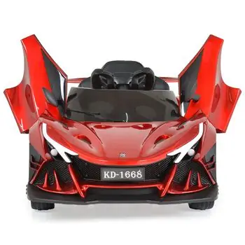 Moni Bo Car Flash Red ელექტრო მანქანა კაუჩუკის საბურავებით და ტყავის სავარძლით, 4 image