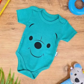 Bodysuit Winnie Pooh Green ჩვილის ბოდე