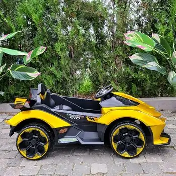 Lamborghini V12 Sports Car Painted Yellow - ელექტრო მანქანა, 4 image
