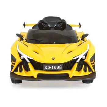 Moni Bo Car Flash Yellow ელექტრო მანქანა კაუჩუკის საბურავებით და ტყავის სავარძლით, 2 image
