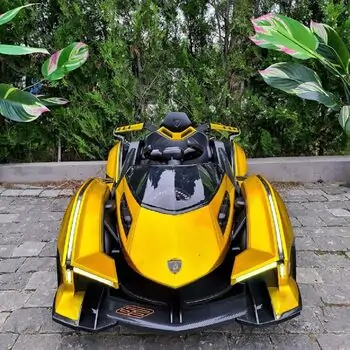 Lamborghini V12 Sports Car Painted Yellow - ელექტრო მანქანა, 3 image