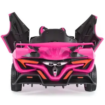 Moni Bo Car Flash Pink ელექტრო მანქანა კაუჩუკის საბურავებით და ტყავის სავარძლით, 6 image