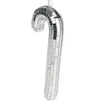 Christmas Mirror Candy Cane Silver ნაძვის ხის სათამაშოები