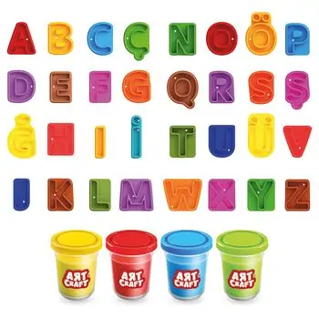 Dede Alphabet Dough Set 03731  საბავშვო პლასტელინების ნაკრები, 4 image