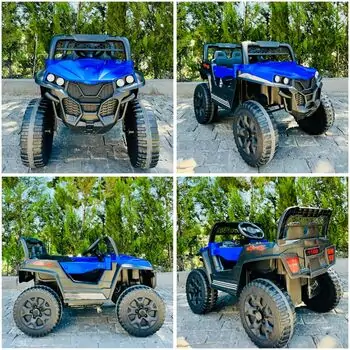 Mini Mitsubishi Jeep Blue - ელექტრო მანქანა კაუჩუკის საბურავებით