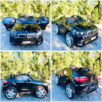 BMW X6 Electric Car Painted Black - ელექტრო მანქანა კაუჩუკის საბურავებით