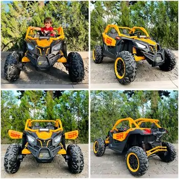 RC Racing Super Car Yellow - ელექტრო მანქანა კაუჩუკის საბურავებით