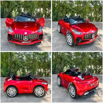 Mercedes Benz Electric Car Painted Red - ელექტრო მანქანა კაუჩუკის საბურავებით