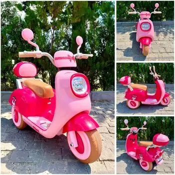 Retro Style Cute Motorcycle Pink - ელექტრო მოტოციკლი