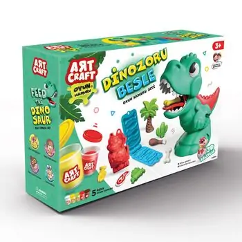 Dede Feed the Dinosaur Play Dough Set 03814 საბავშვო პლასტელინების ნაკრები, 3 image