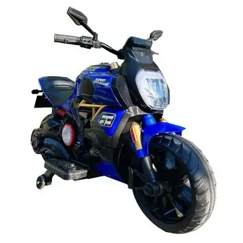 Motorcycle Ducati Blue - ელექტრო მოტოციკლი კაუჩუკის საბურავებით, 6 image