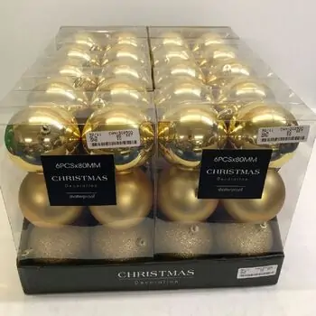 Christmas Hanging Decoration Ball Gold ნაძვის ხის სათამაშოები