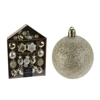 Christmas Hanging Decoration Ball Gold ნაძვის ხის სათამაშოები
