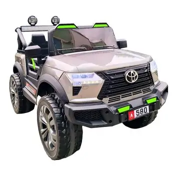 Toyota Jeep Painted Grey - ელექტრო მანქანა კაუჩუკის საბურავებით, 6 image