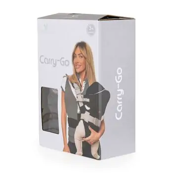 Cangaroo Baby Carrier Carry go 2 Black - ახალშობილის კენგურუ, 2 image