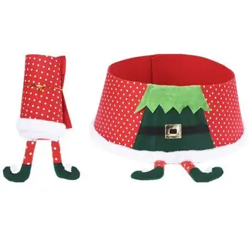 Koopman XMAS Tree Skirt ELF Look - ნაძვის ხის დეკორატიული ხალიჩა