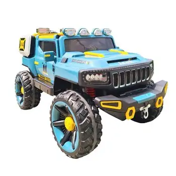 Jeep 4x4 Electric Car Blue - ელექტრო მანქანა კაუჩუკის საბურავებით, 4 image