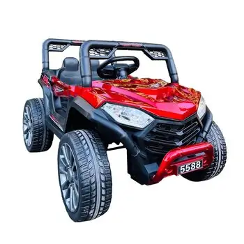 Electric Car Painting Red  - ელექტრო მანქანა კაუჩუკის საბურავებით, 6 image
