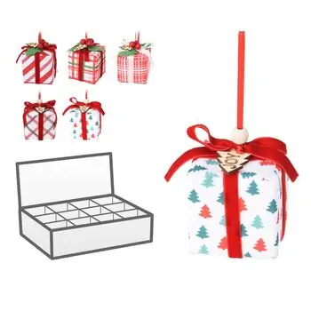 Christmas Hanging Decoration Gift Box ნაძვის ხის სათამაშოები