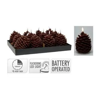 Christmas Decoration Cone Led Candle საახალწლო აქსესუარები