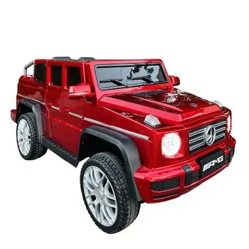 Mercedes Benz Painted Red - ელექტრო მანქანა კაუჩუკის საბურავებით და ტყავის სავარძლით, 7 image