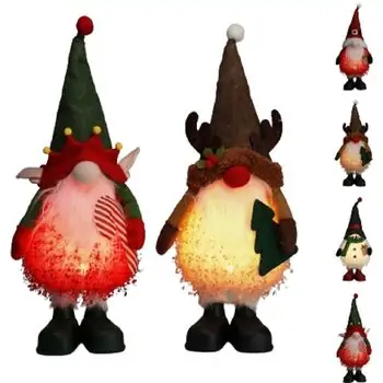 Christmas Gnome With Warm White Led საახალწლო დეკორაცია განათებით