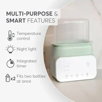 KikkaBoo Double bottle warmer 4in1 Handy Mint ბოთლის გასათბობი/სტერილიზატორი, 8 image