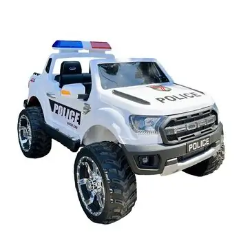 Police Super Car White - ელექტრო მანქანა კაუჩუკის საბურავებით, 6 image
