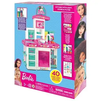 Barbie Large Kitchen with Light and Sound - ბარბის ფუნქციური სათამაშო სამზარეულო, 12 image