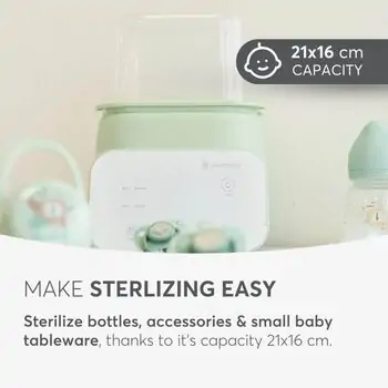 KikkaBoo Double bottle warmer 4in1 Handy Mint ბოთლის გასათბობი/სტერილიზატორი, 6 image