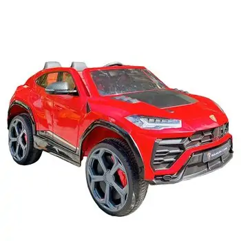 Lamborghini Electric Car Red - ელექტრო მანქანა კაუჩკის საბურავებით და ტყავის სავარძლით, 7 image