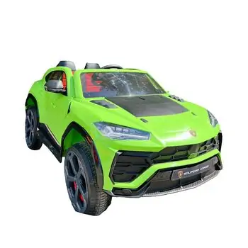 Lamborghini Electric Car Green - ელექტრო მანქანა კაუჩკის საბურავებით და ტყავის სავარძლით, 7 image