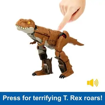 Jurassic World HPD38 Transforming Tyrannosaurus T Rex  to Off Road Truck - სათამაშო ტრანსოფრმერი დინოზავრი, 4 image