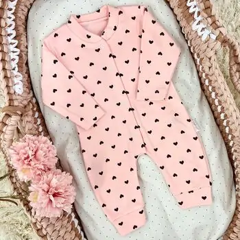 Cute Romper With Hearts - ჩვილის რომპერი