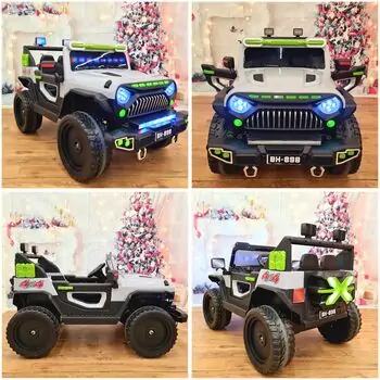 Off Road Car Grey - ელექტრო მანქანა კაუჩუკის საბურავებით