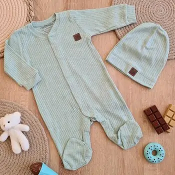 Basic Baby Romper Green - რომპერი