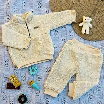 Fluffy  2 In 1 Set Beige - საბავშვო ორეული