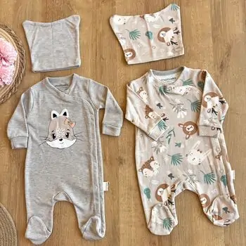 Cute Animals Romper  - ჩვილის რომპერი