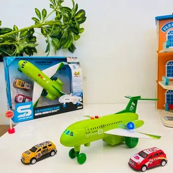 Inertial Plane With Light And Sound Green - სათამაშო თვითმფრინავი