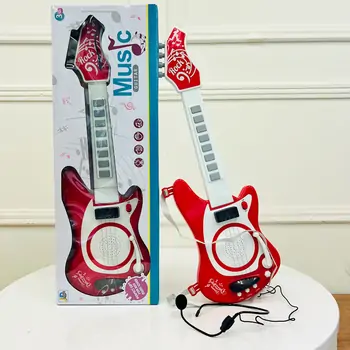 Electric Guitar Red - სათამაშო ელექტრო გიტარა, 2 image