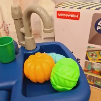 Awesome Kitchen Set For Kids Blue 1A110 ფუნქციური საბავშვო სამზარეულო, 11 image