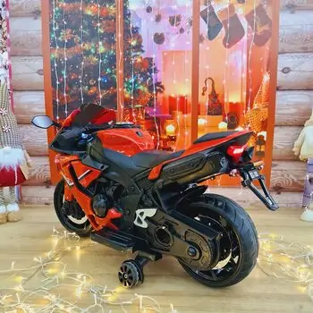 Electric Moto Red - ელექტრო მოტოციკლი კაუჩუკის საბურავებით, 5 image